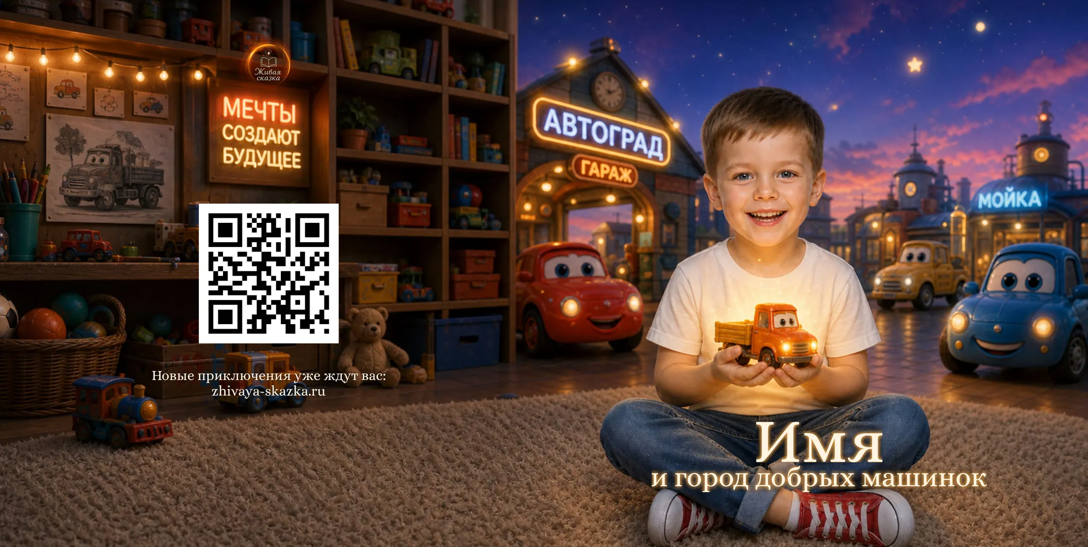 Обложка книги «Имя и город добрых машинок»