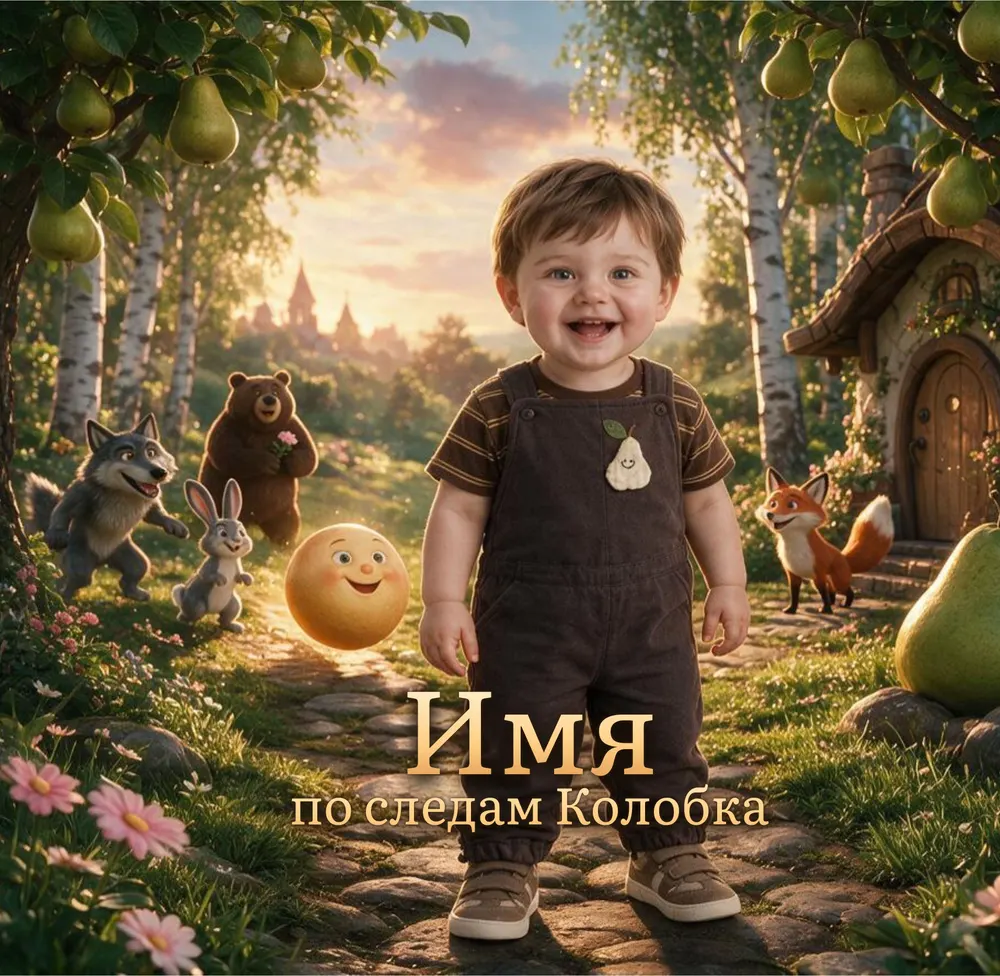 Обложка сказки «Имя по следам Колобка»